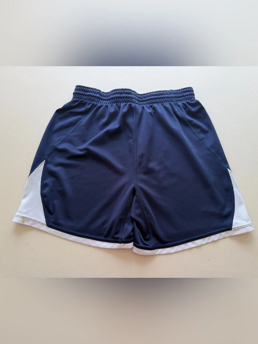 Nike Dri-Fit Navy Athletic Shorts with White Accents size L